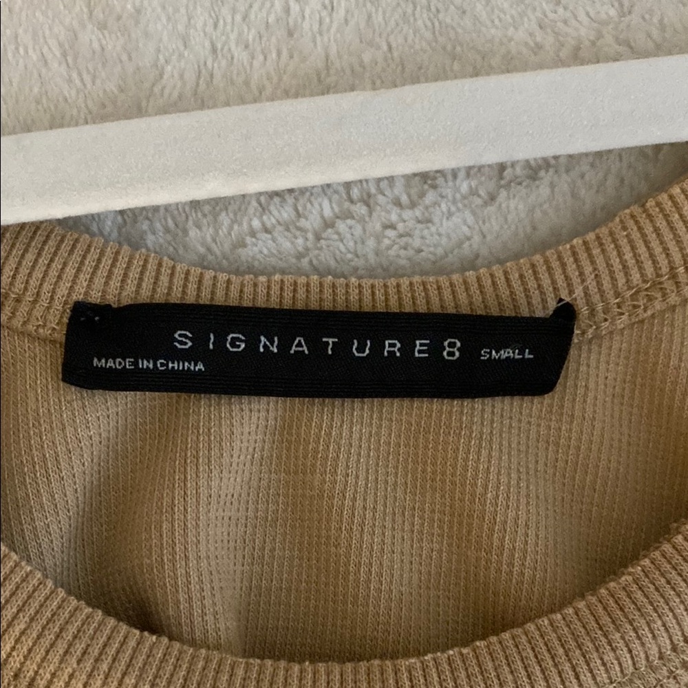 Signature8 Beige Ribbed Top - Picture 3 of 3